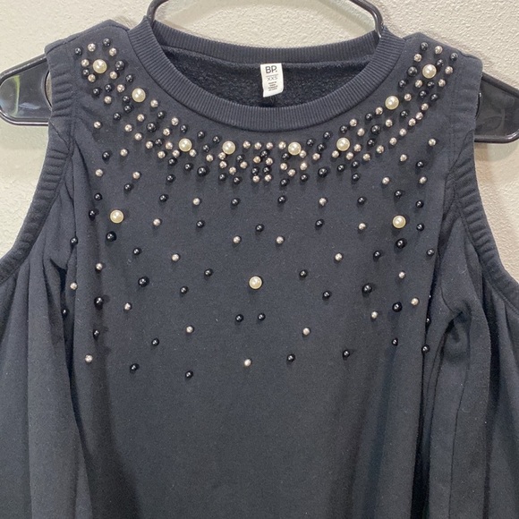 5 for $25 ВP cold shoulder beaded sweatshirt dress fleece dress - Picture 4 of 9